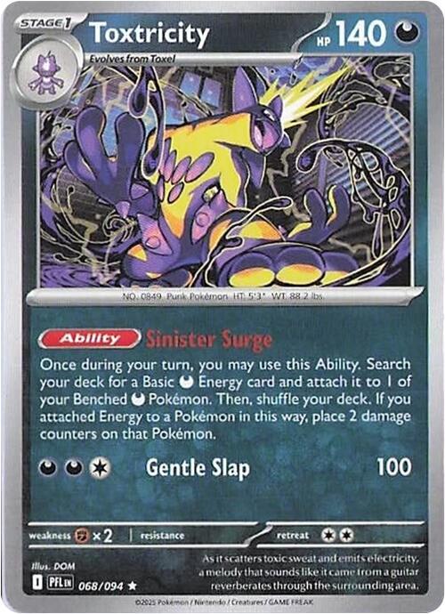 Phantasmal Flames Toxtricity [Holo] Pokémon card